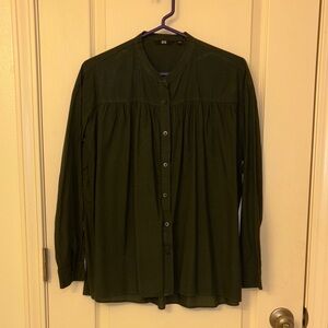 Women’s Dark Green Button-Up Shirt